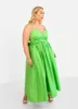 Kismet Poplin Belted Maxi Skater Dress - Lime sold by Rebdolls