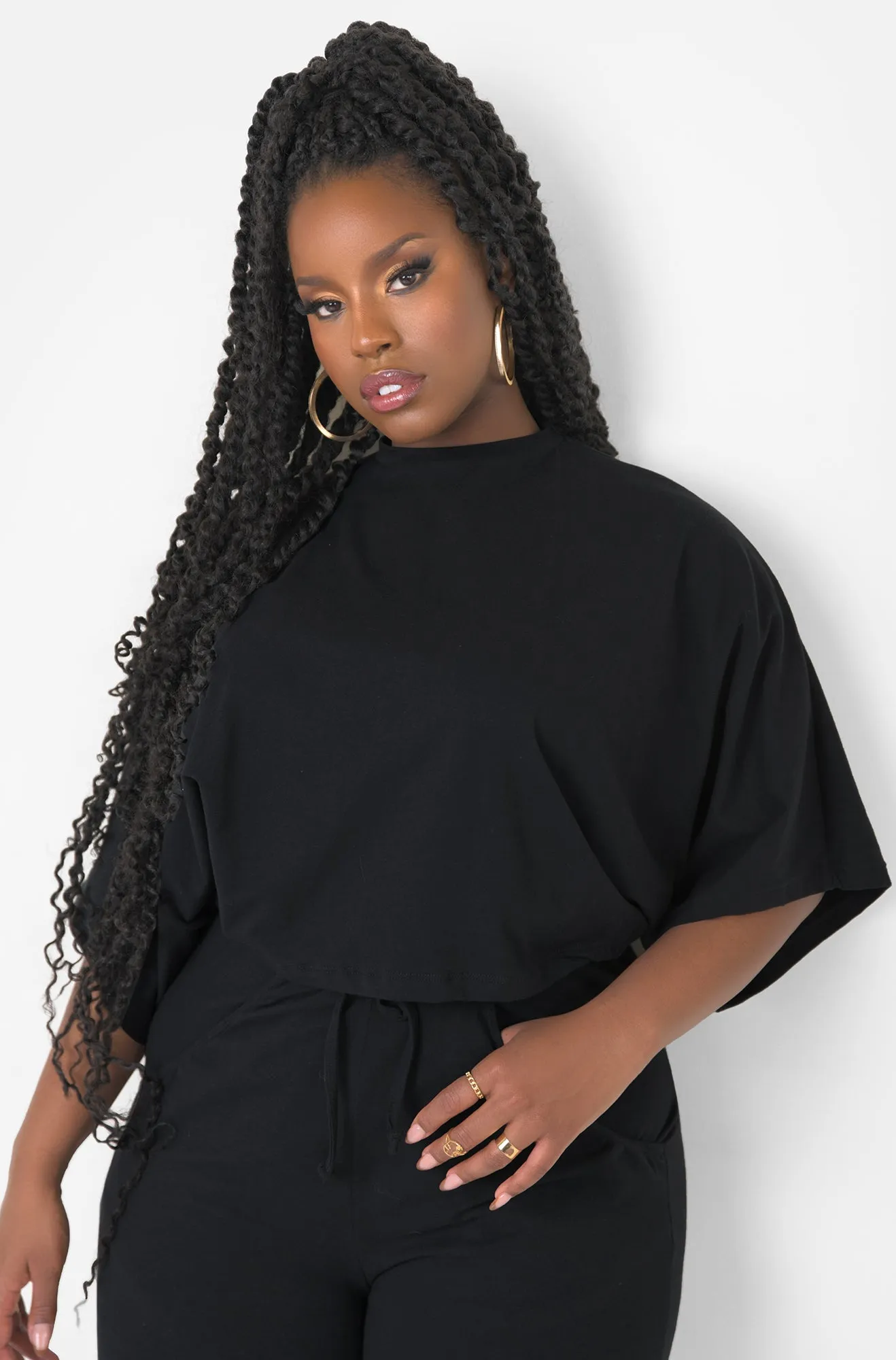 Whatever You Like Oversized Crop Top sold by Rebdolls