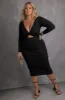 Never The Same Keyhole Long Sleeve Bodycon Midi Dress sold by Rebdolls