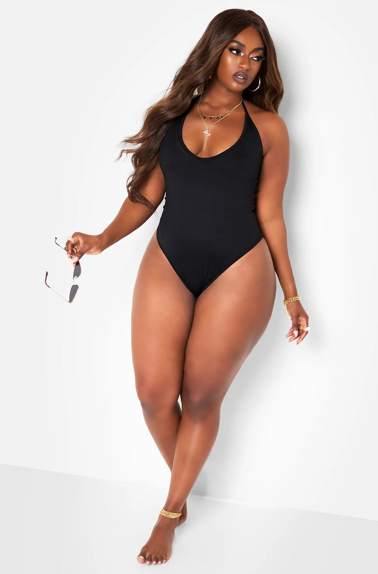 Beach House Scoop Neck Swimsuit - Black sold by Rebdolls