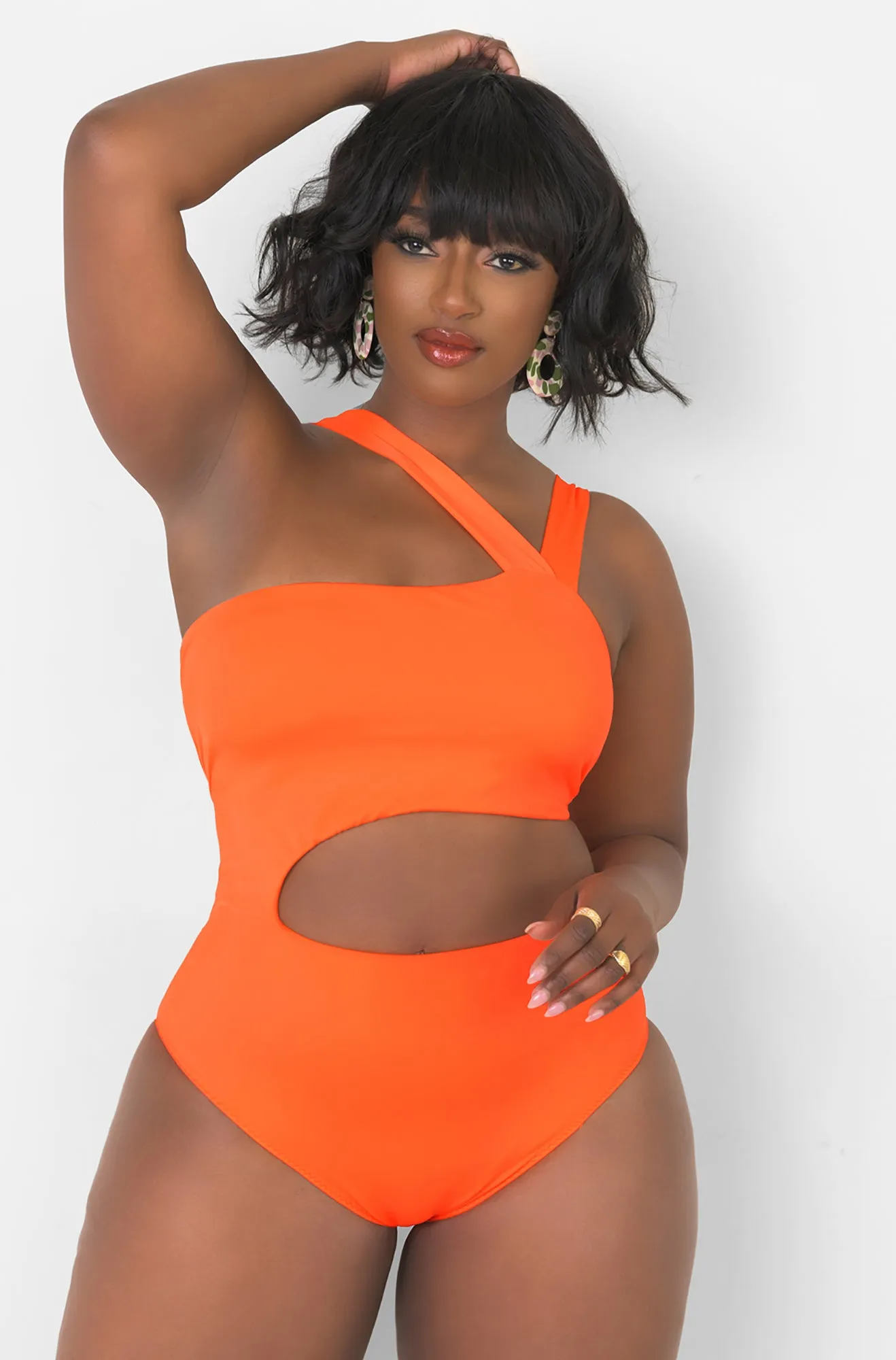 Golden Hour Cut Out Waist One Piece Swimsuit sold by Rebdolls
