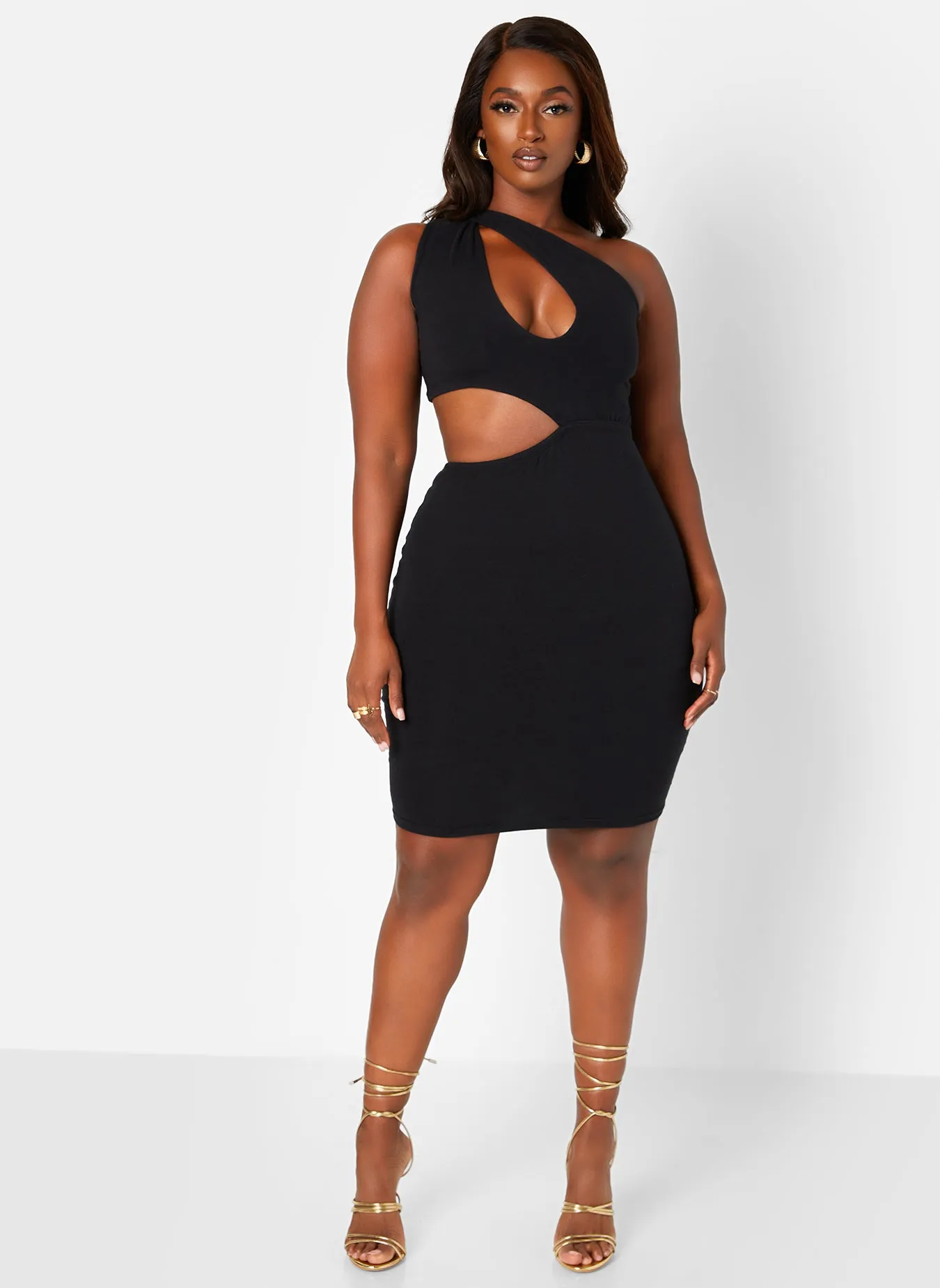 Talk About It Keyhole Bodycon Mini Dress - Black sold by Rebdolls product image thumbnail 3