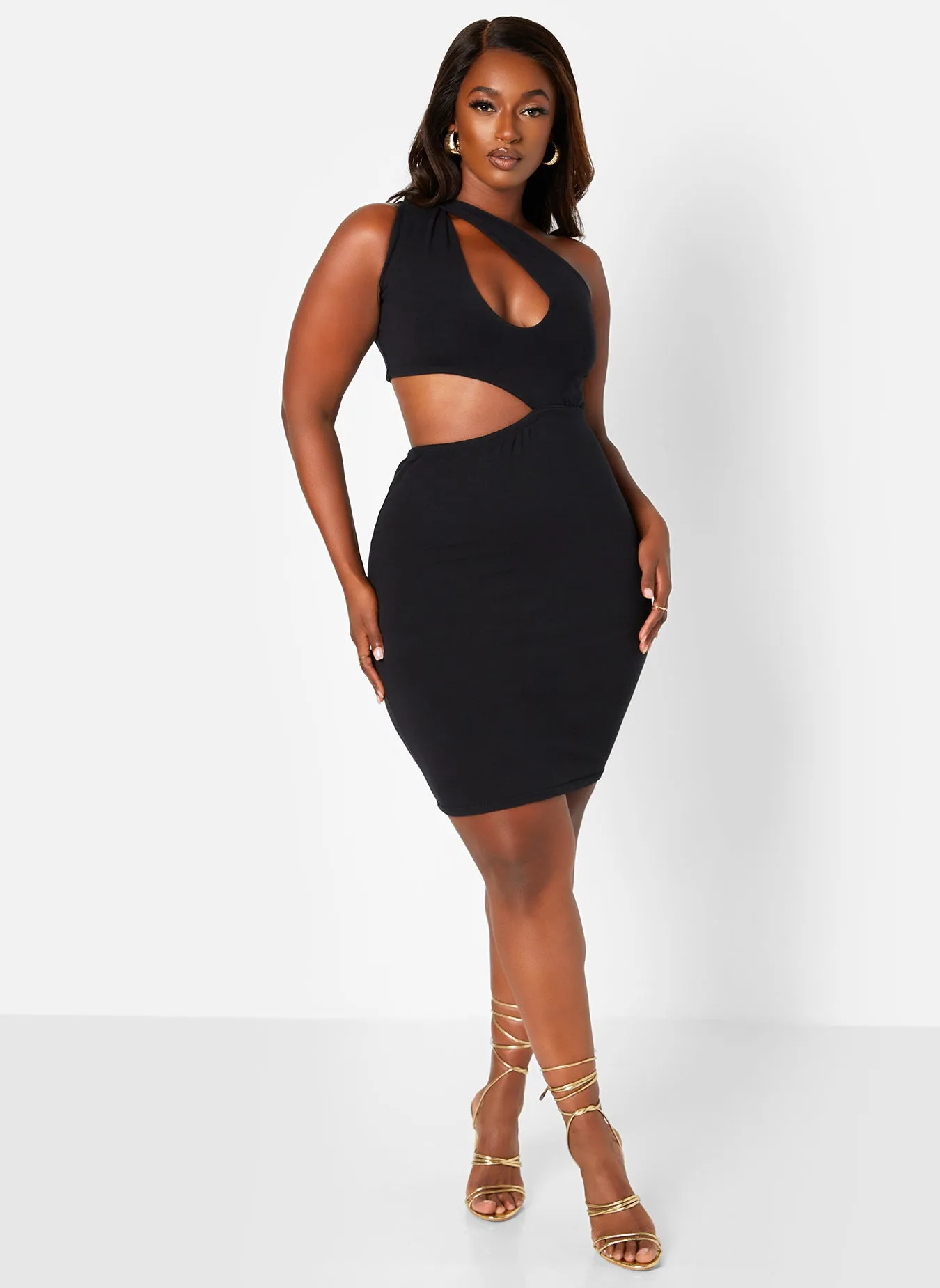 Talk About It Keyhole Bodycon Mini Dress - Black sold by Rebdolls product image thumbnail 2