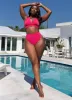 Essential Full Coverage Halter Swim Top - Fuchsia sold by Rebdolls