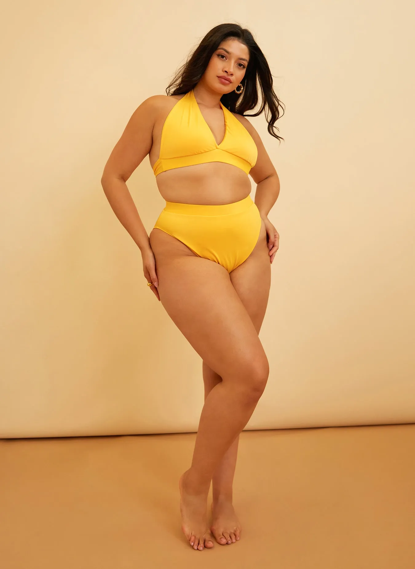 Essential High Waist Bikini Bottom - Yellow sold by Rebdolls product image thumbnail 2