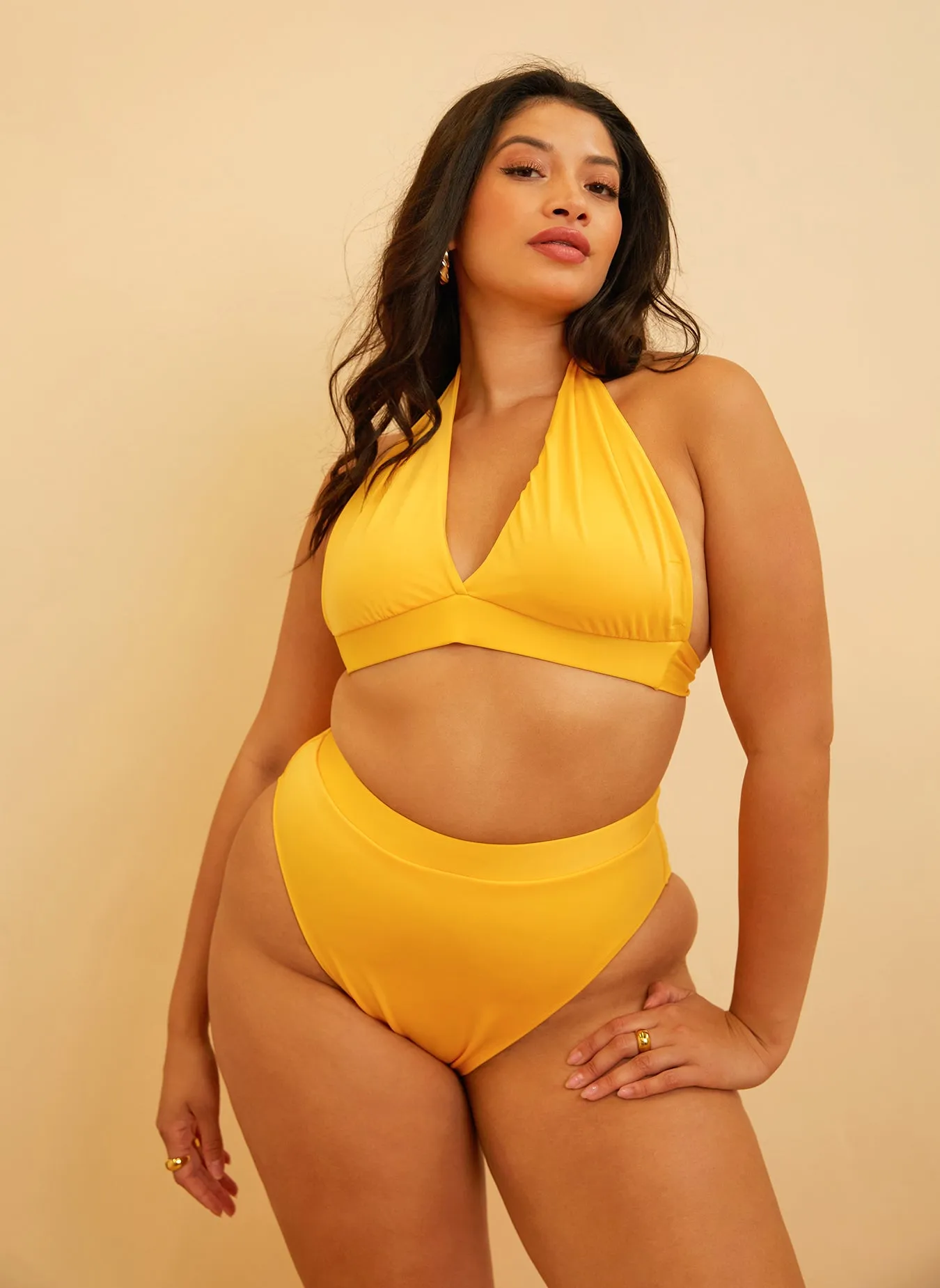Essential High Waist Bikini Bottom - Yellow sold by Rebdolls product image thumbnail 3