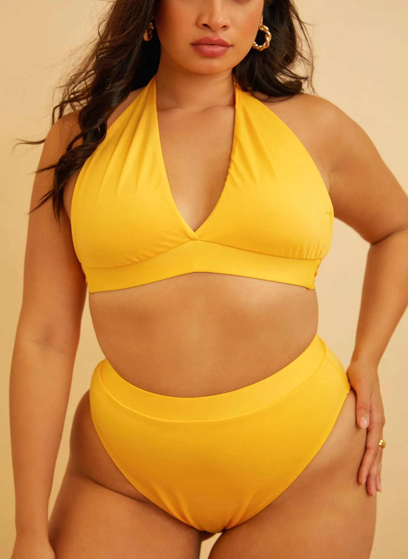 Essential High Waist Bikini Bottom - Yellow sold by Rebdolls product image thumbnail 4