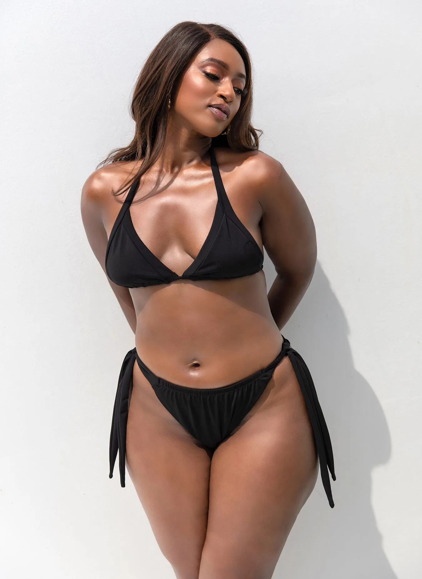Essential Triangle Swim Top - Black sold by Rebdolls