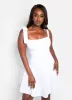 Adrienne Tie Strap Mini A Line Dress sold by Rebdolls