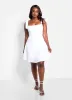 Adrienne Tie Strap Mini A Line Dress sold by Rebdolls