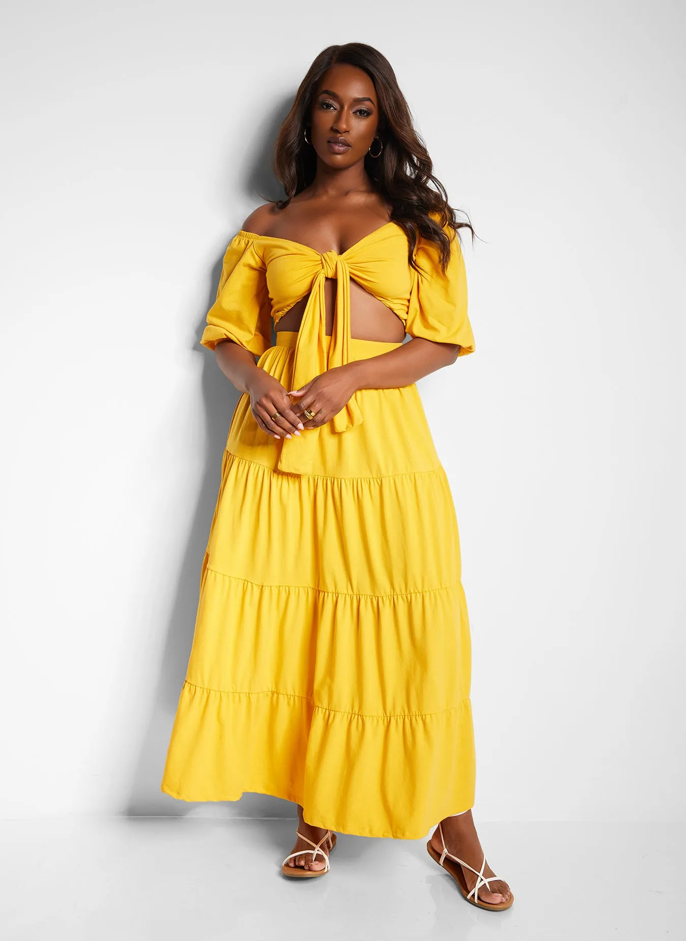 Kyra Tie Front Crop Top sold by Rebdolls product image thumbnail 2