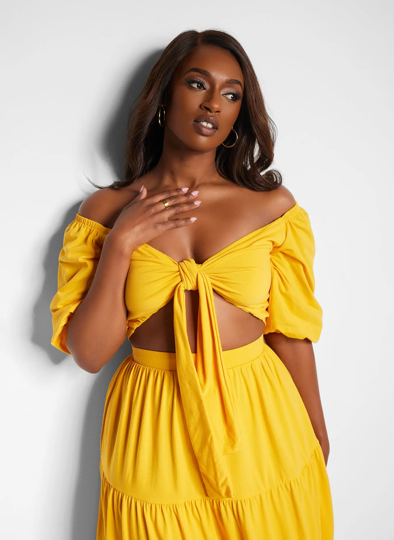 Kyra Tie Front Crop Top sold by Rebdolls