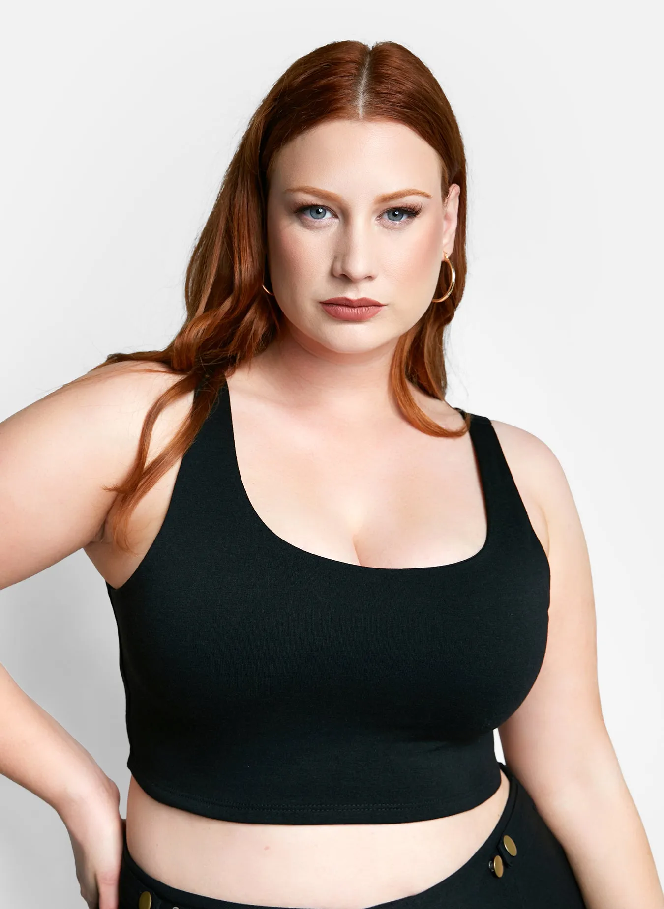 Essential Tank Crop Top - Black sold by Rebdolls