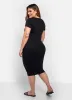 Essential Scoop Neck Midi Bodycon Dress - Black sold by Rebdolls
