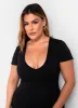 Essential Scoop Neck Midi Bodycon Dress - Black sold by Rebdolls