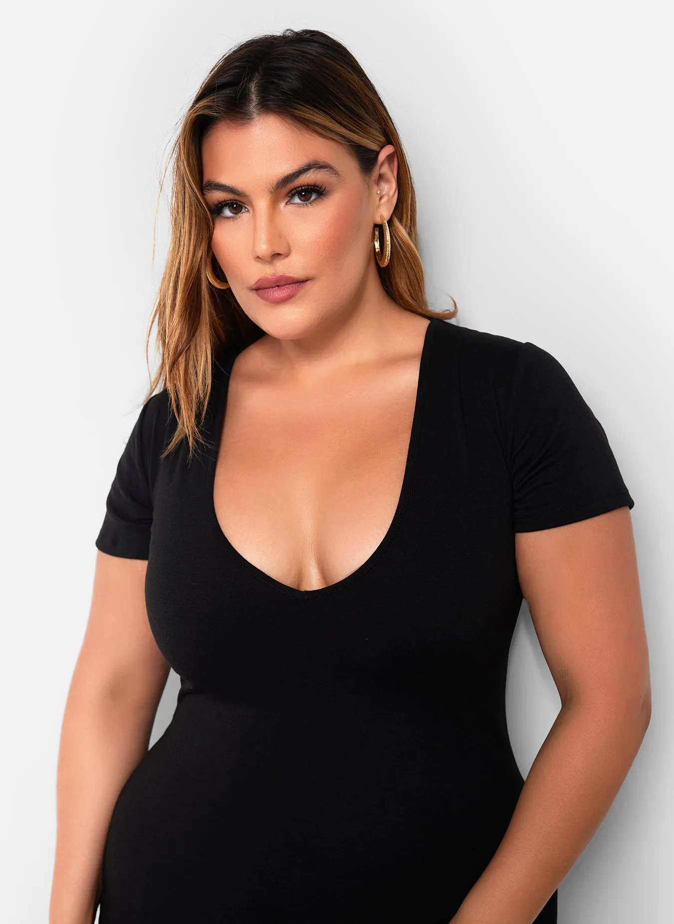 Essential Scoop Neck Midi Bodycon Dress - Black sold by Rebdolls product image thumbnail 3