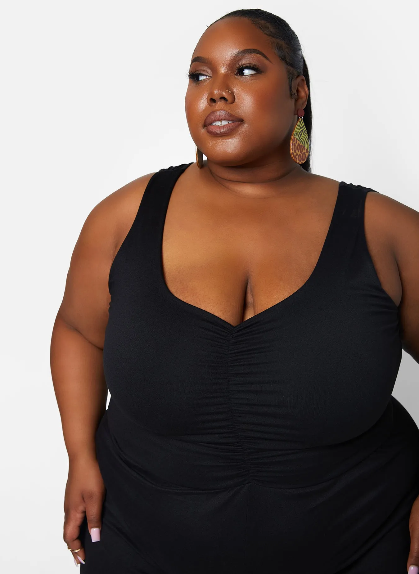 Long Walk Ruched Wide Leg Jumpsuit sold by Rebdolls product image thumbnail 5