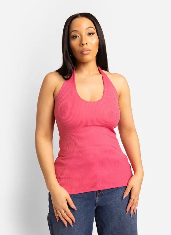 Essential Halter Ribbed Top sold by Rebdolls