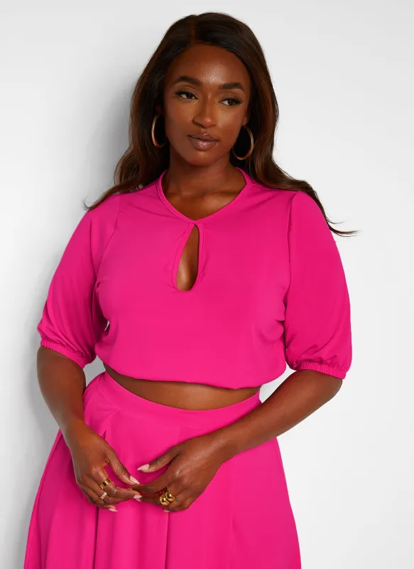 Twyla Tie Front Crop Top sold by Rebdolls