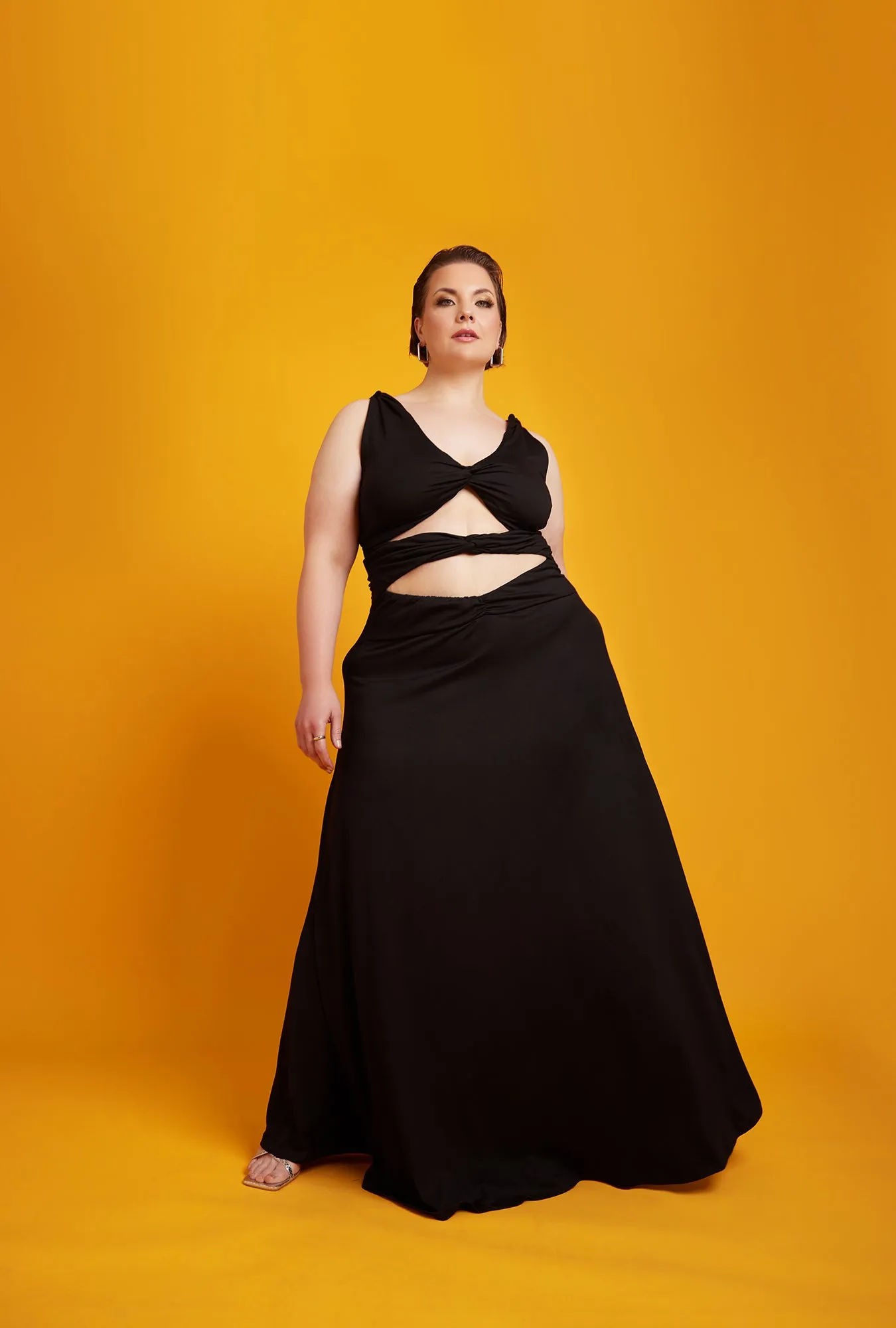 Anita Cut-Out A-Line Maxi Dress sold by Rebdolls