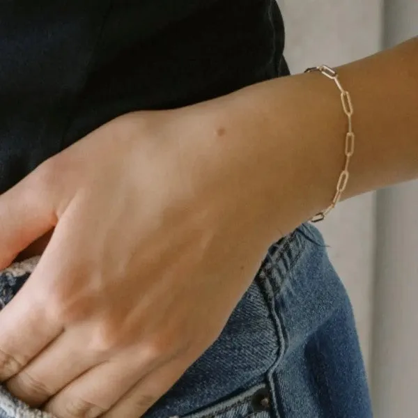 Piper Paperclip Chain Bracelet sold by Rebdolls