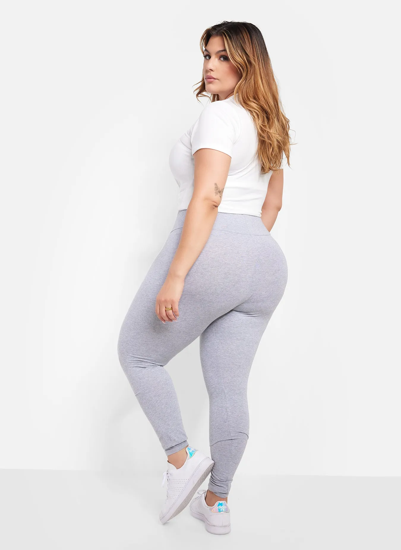 Essential High Waist Leggings - Gray sold by Rebdolls product image thumbnail 4