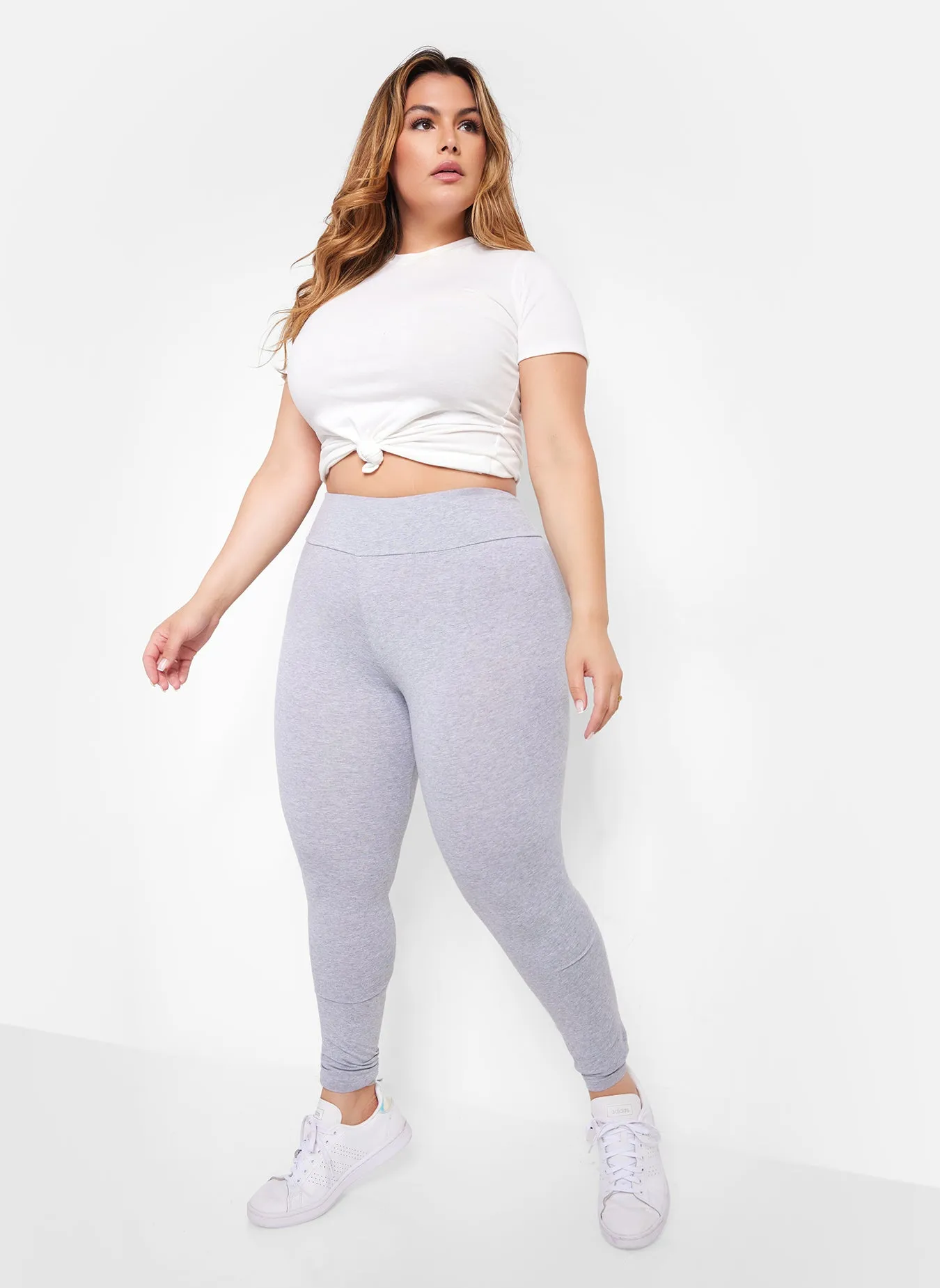 Essential High Waist Leggings - Gray sold by Rebdolls product image thumbnail 2