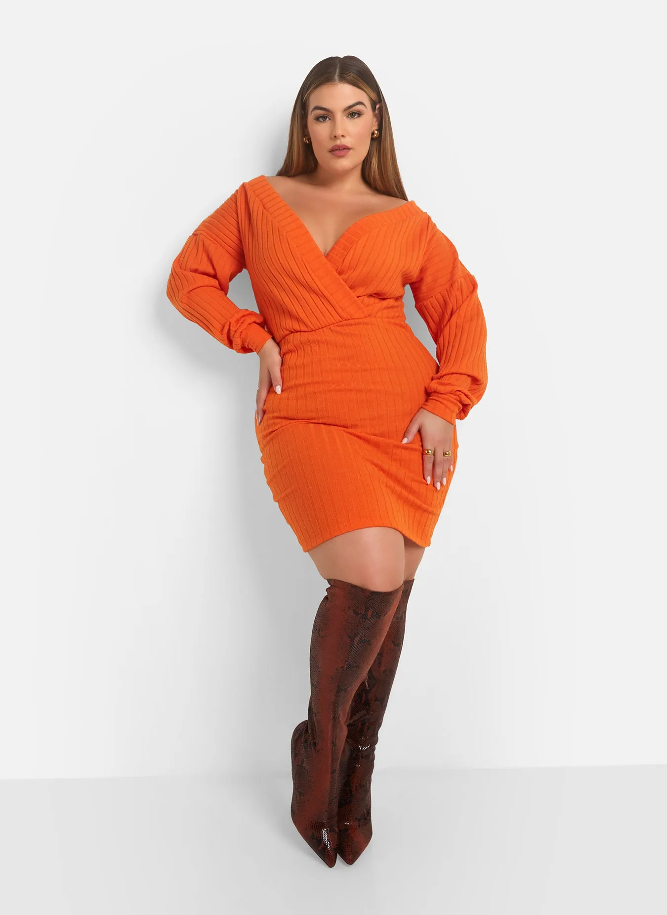 Eve Ribbed Drop Sleeve Mini Bodycon Dress sold by Rebdolls
