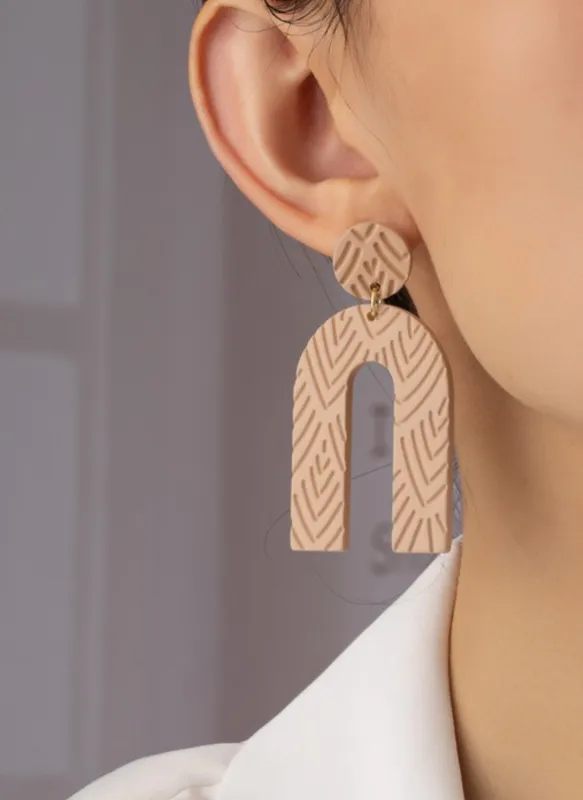 Etched Arch Drop Earrings sold by Rebdolls