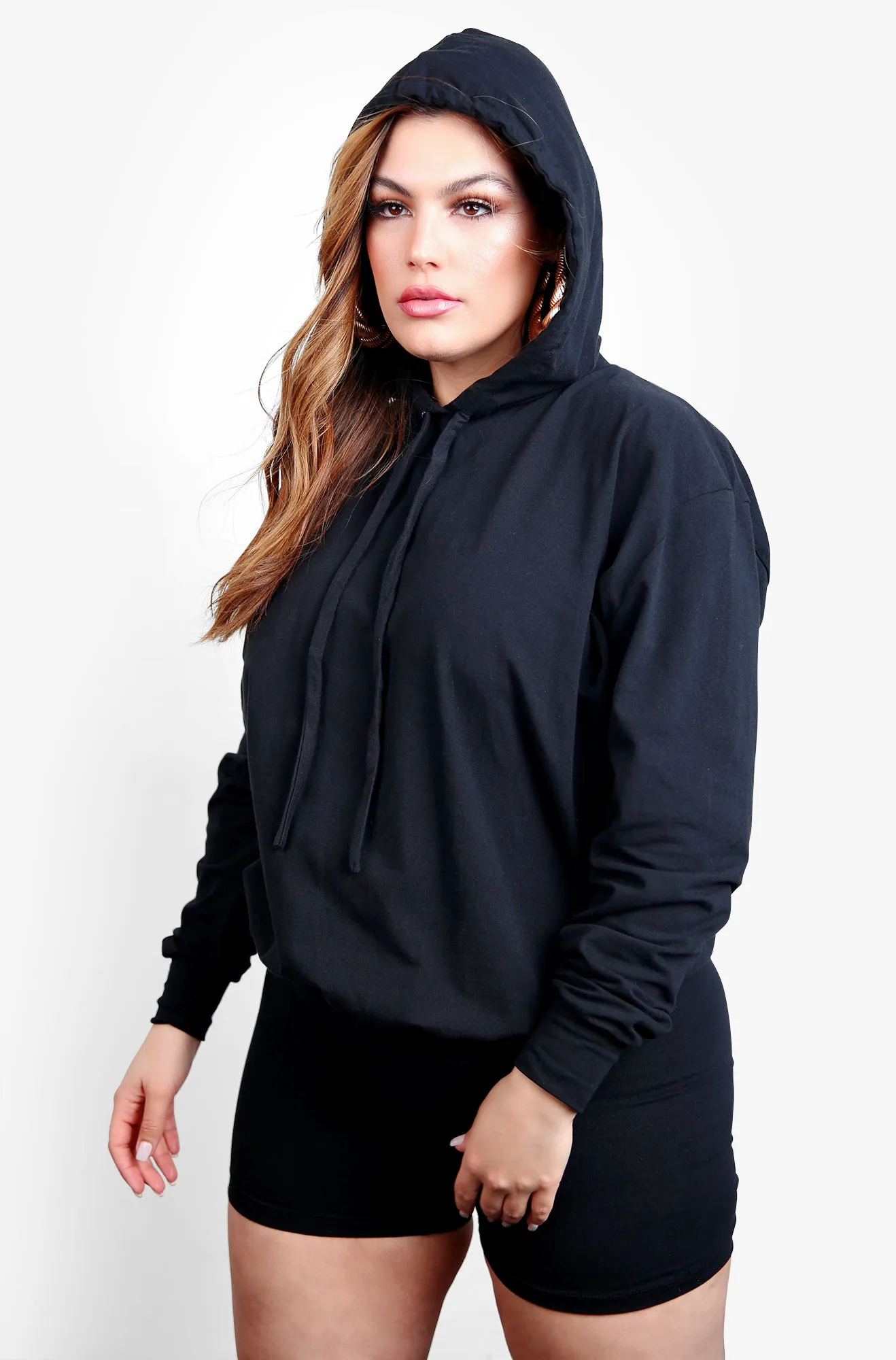 Sport Mode Hooded Sweatshirt & Shorts Set sold by Rebdolls product image thumbnail 3