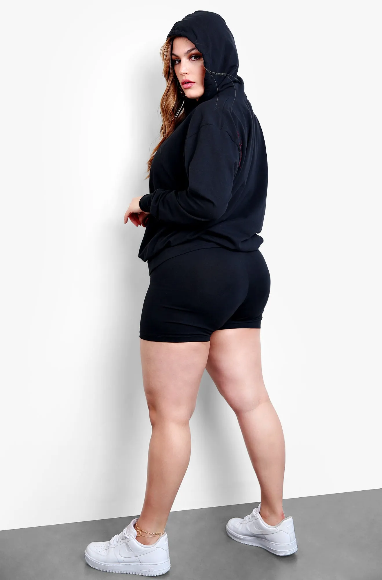 Sport Mode Hooded Sweatshirt & Shorts Set sold by Rebdolls product image thumbnail 4