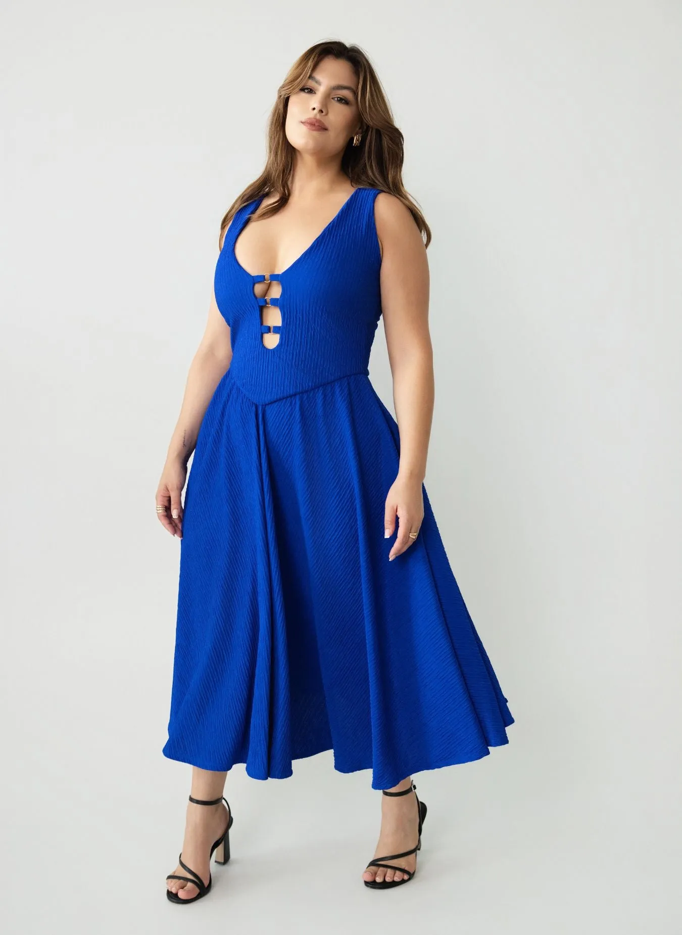 Nylah Dropped Waist Midi Dress sold by Rebdolls product image thumbnail 4