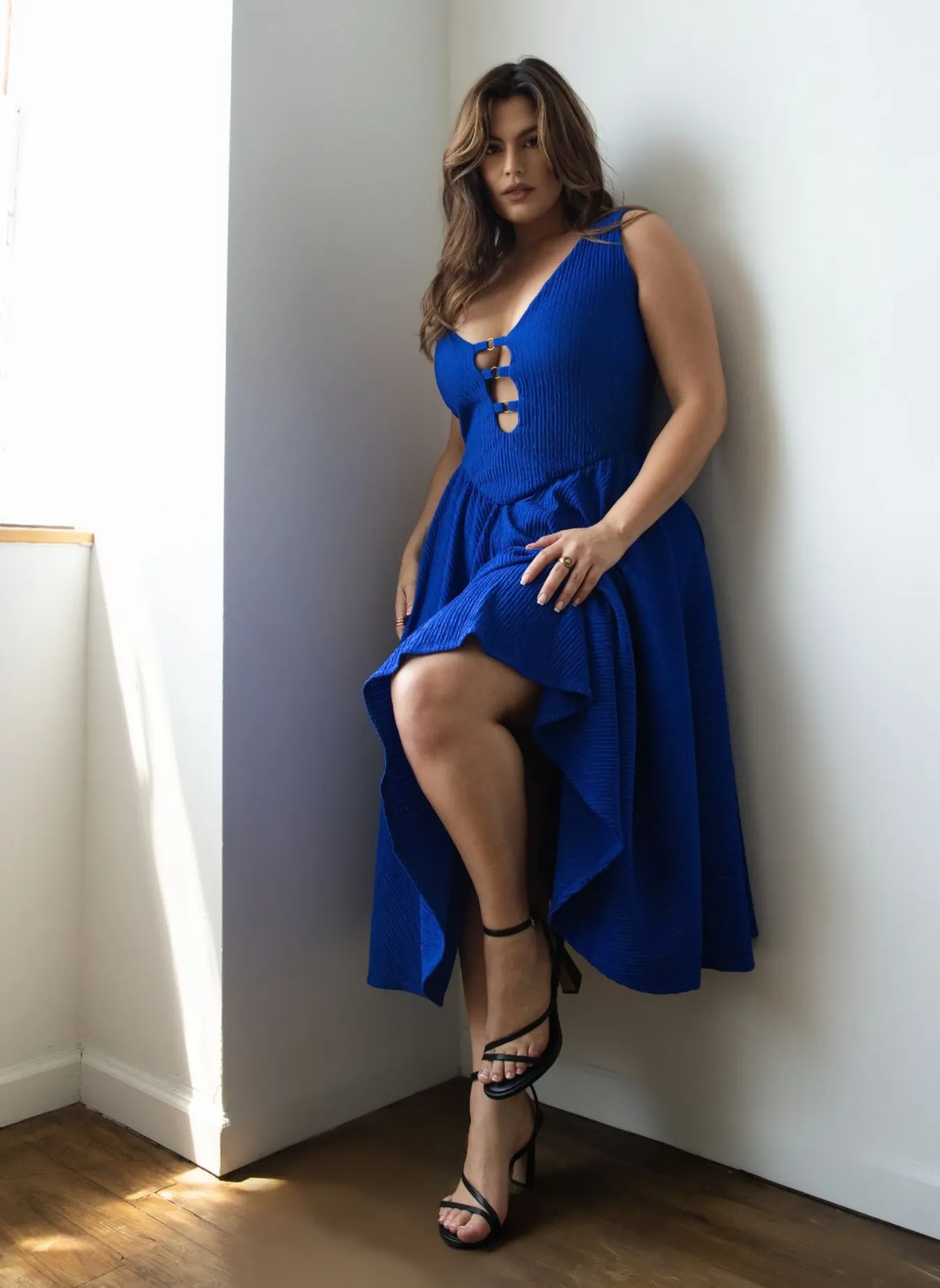 Nylah Dropped Waist Midi Dress sold by Rebdolls