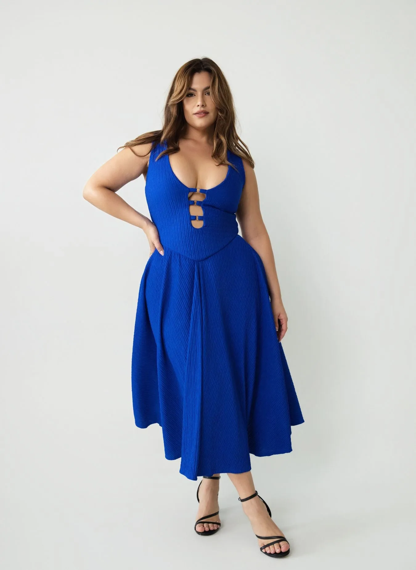 Nylah Dropped Waist Midi Dress sold by Rebdolls product image thumbnail 2