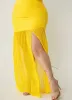 Malia Halter Mesh Ruched Maxi Dress sold by Rebdolls