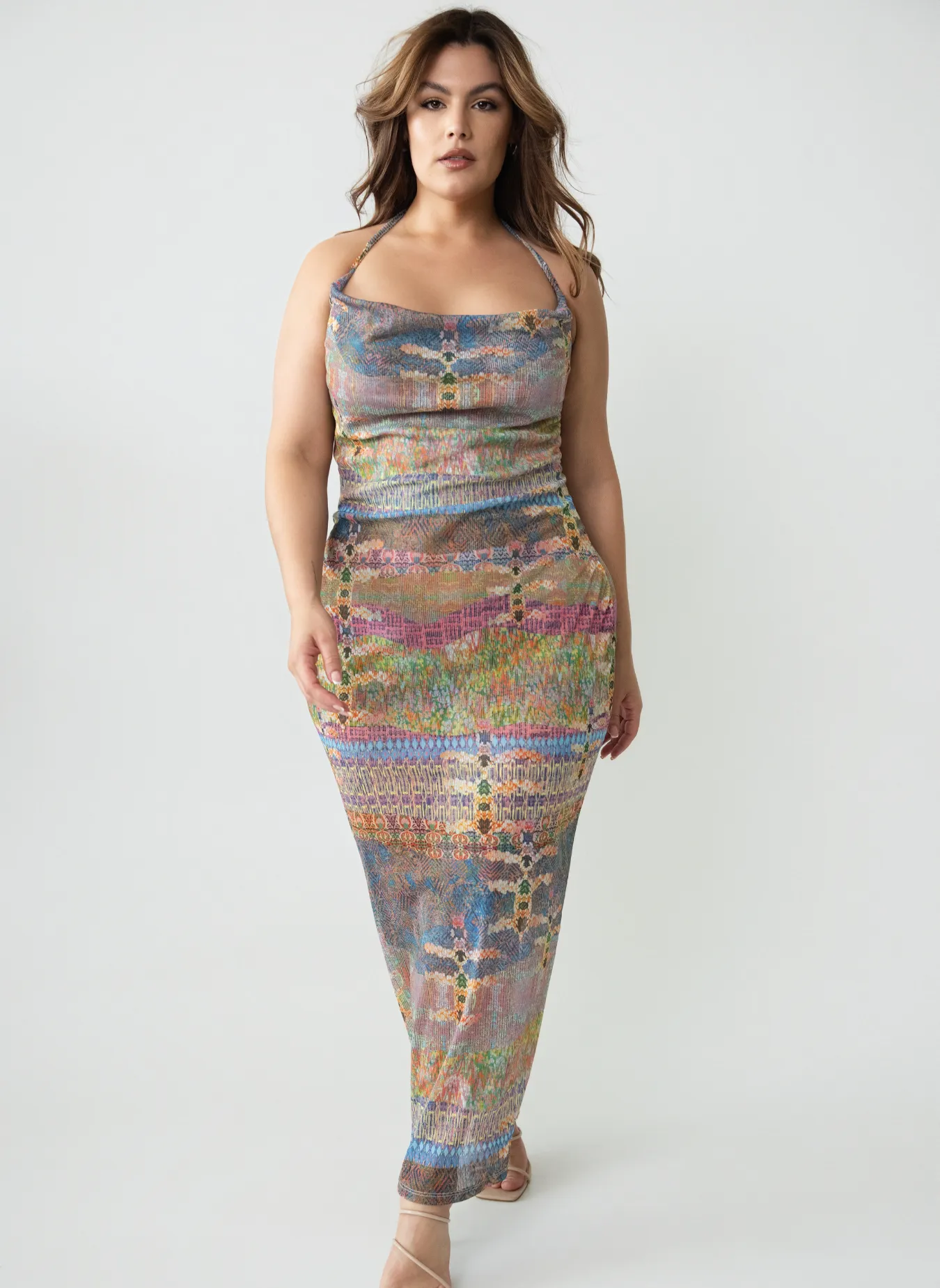 Emma Halter Printed Mesh Maxi Dress sold by Rebdolls product image thumbnail 3