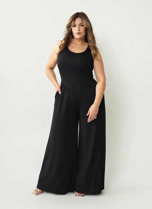 Monique Drop Waist Wide Leg Jumpsuit sold by Rebdolls