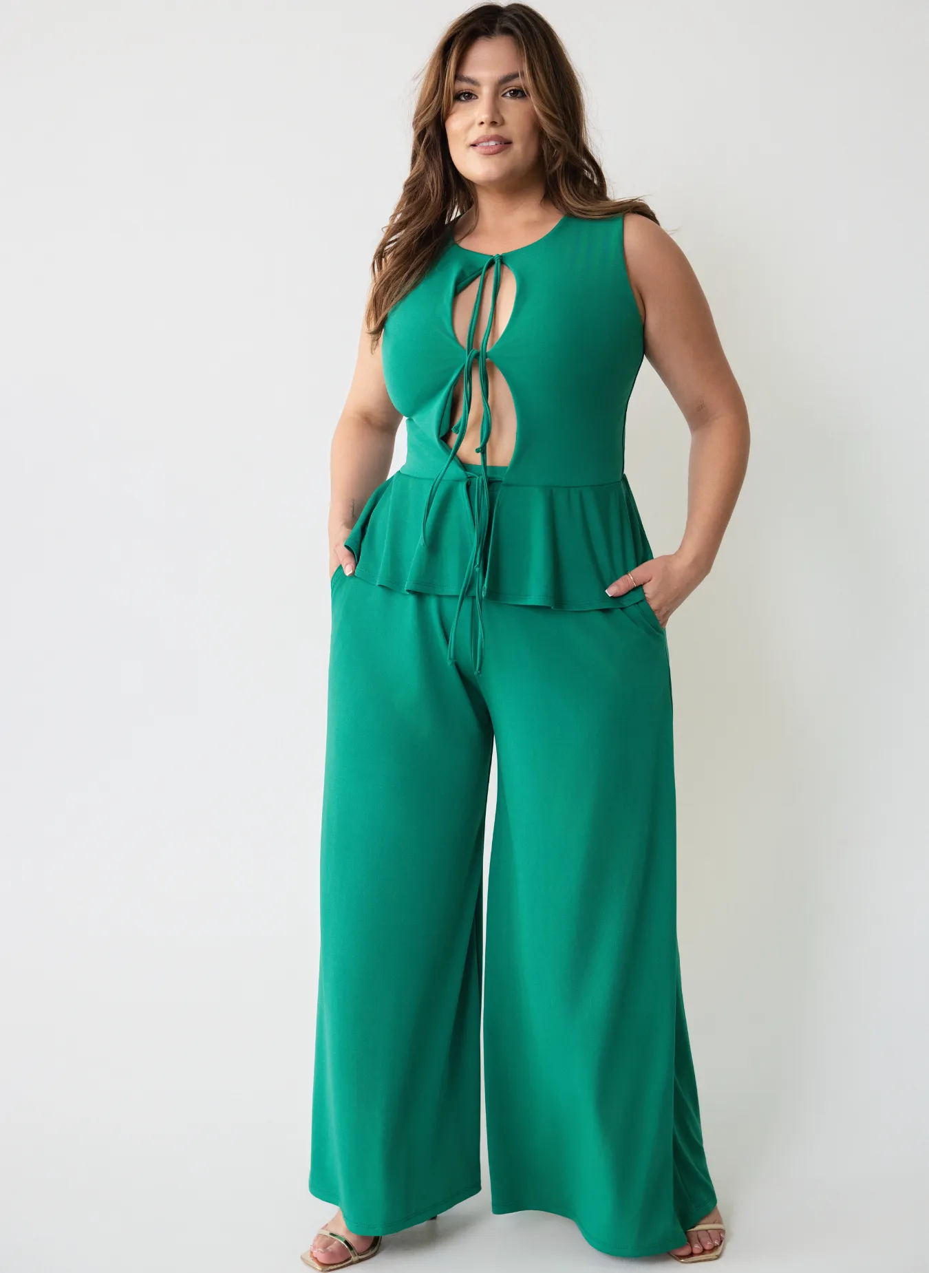 Carina Front Tie Peplum Top sold by Rebdolls product image thumbnail 3