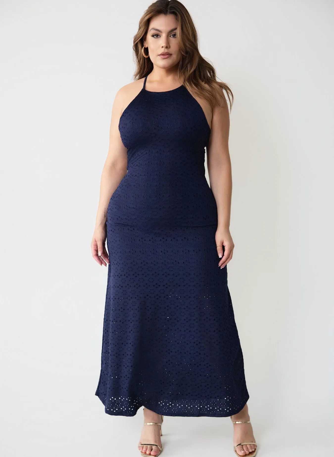 Charlotte Eyelet Open Back Maxi Dress sold by Rebdolls product image thumbnail 3