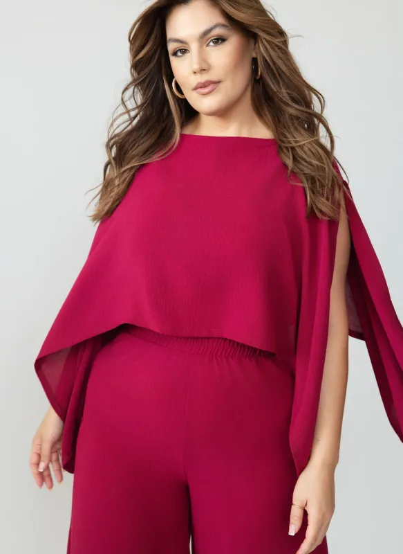 Helly Oversized Kimono Sleeve Blouse w. Tube Top sold by Rebdolls