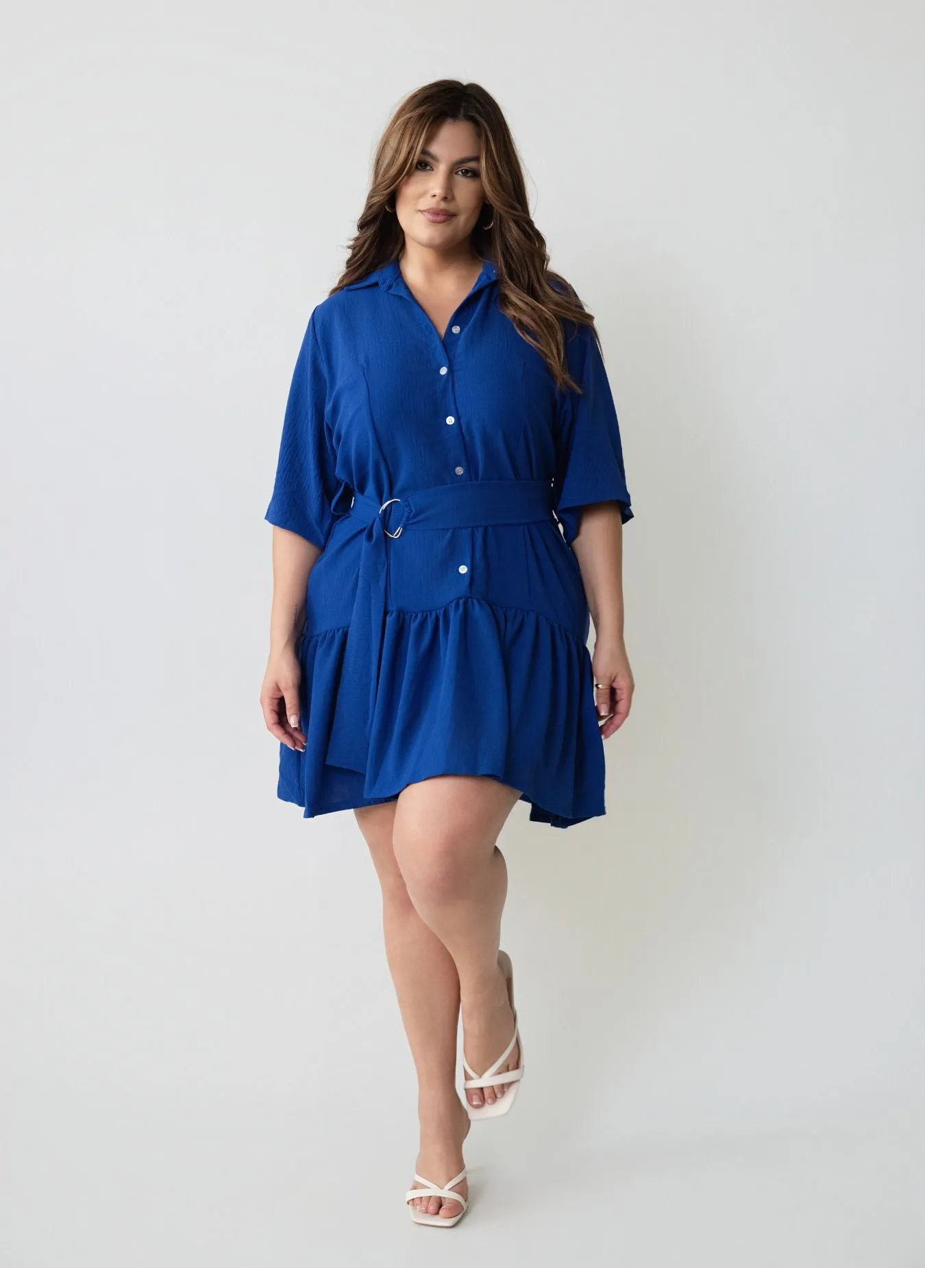 June Flutter Hem A-Line Mini Dress sold by Rebdolls