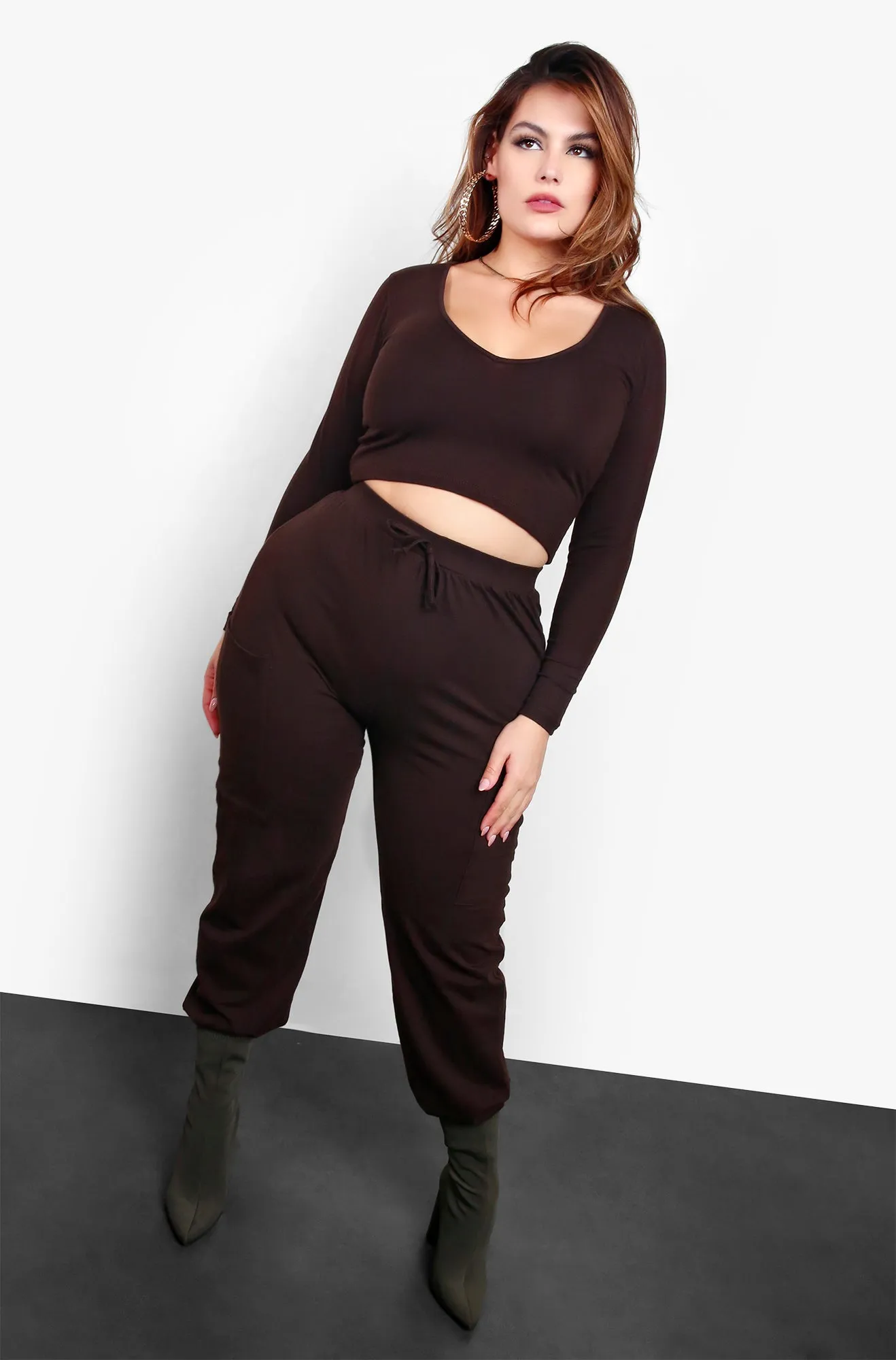 No Mercy Jogger Set - Brown sold by Rebdolls product image thumbnail 3