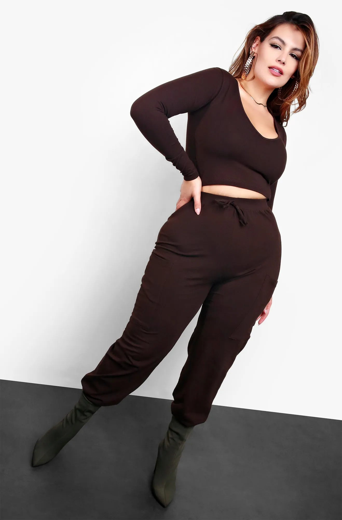 No Mercy Jogger Set - Brown sold by Rebdolls product image thumbnail 2