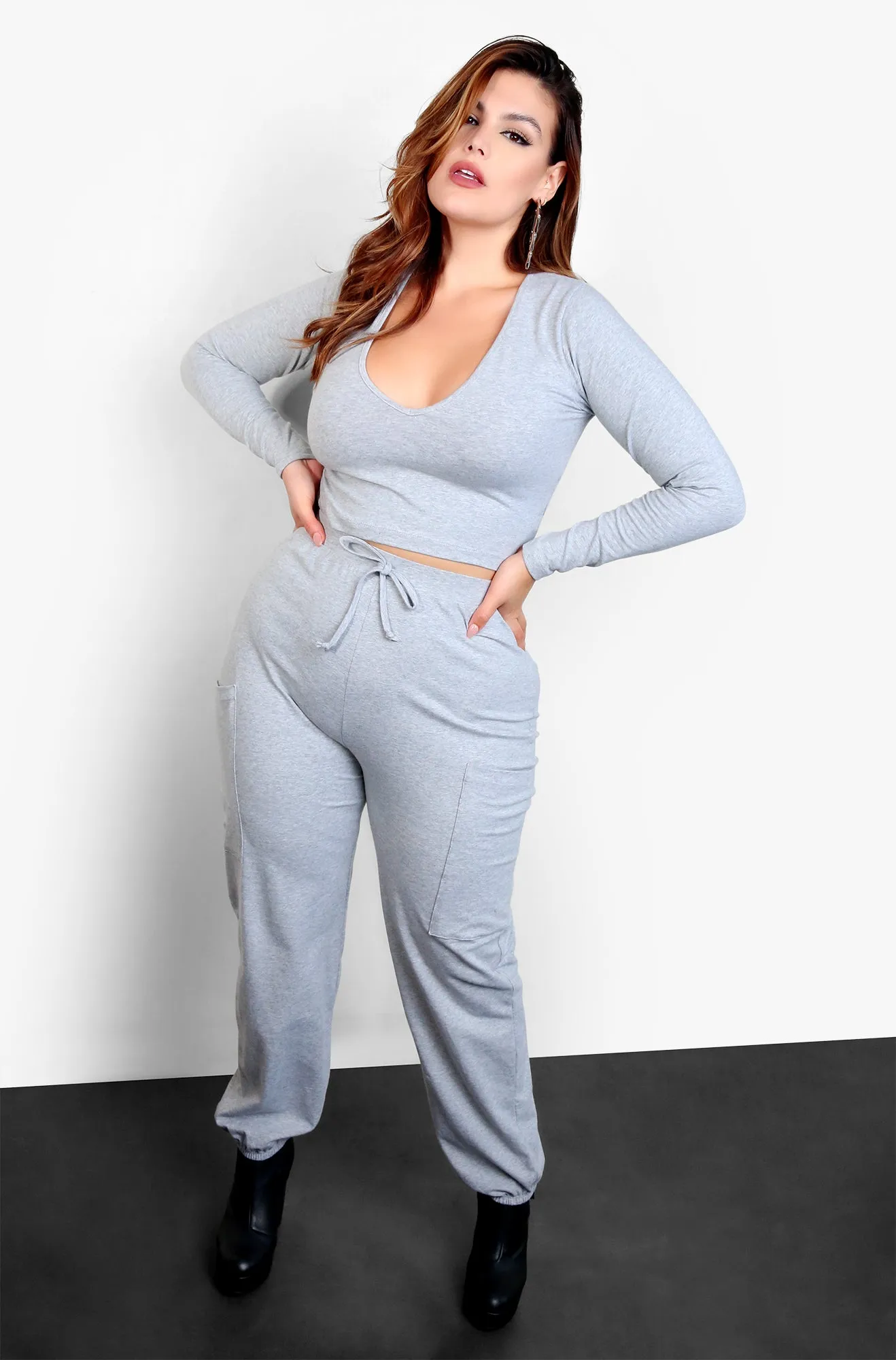 No Mercy Jogger Set - Gray sold by Rebdolls product image thumbnail 4