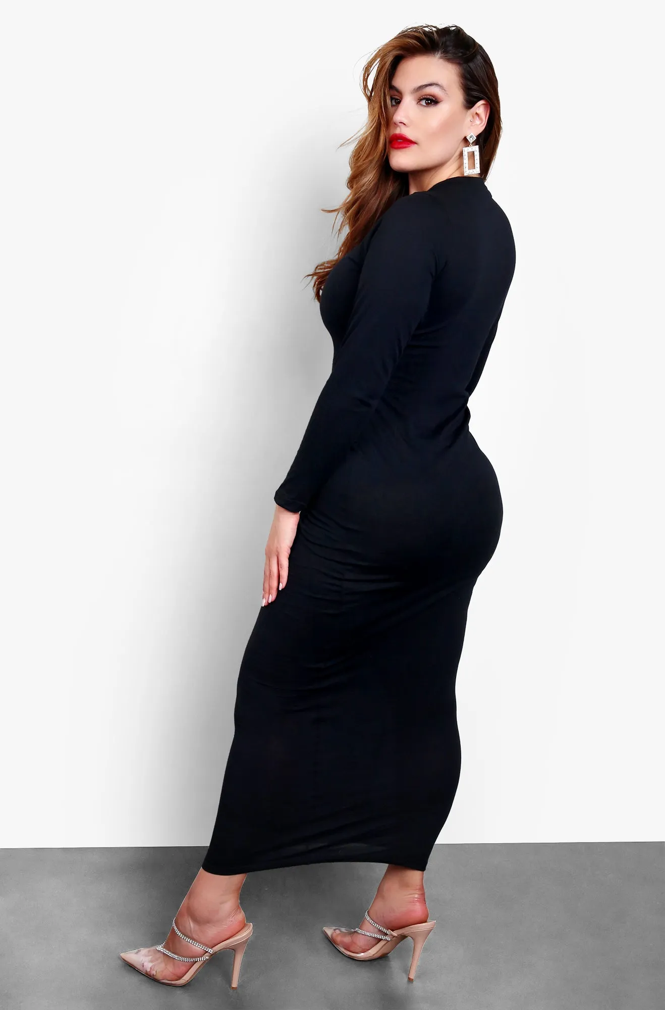 Forgot About You Crewneck Bodycon Maxi Dress - Black sold by Rebdolls product image thumbnail 4