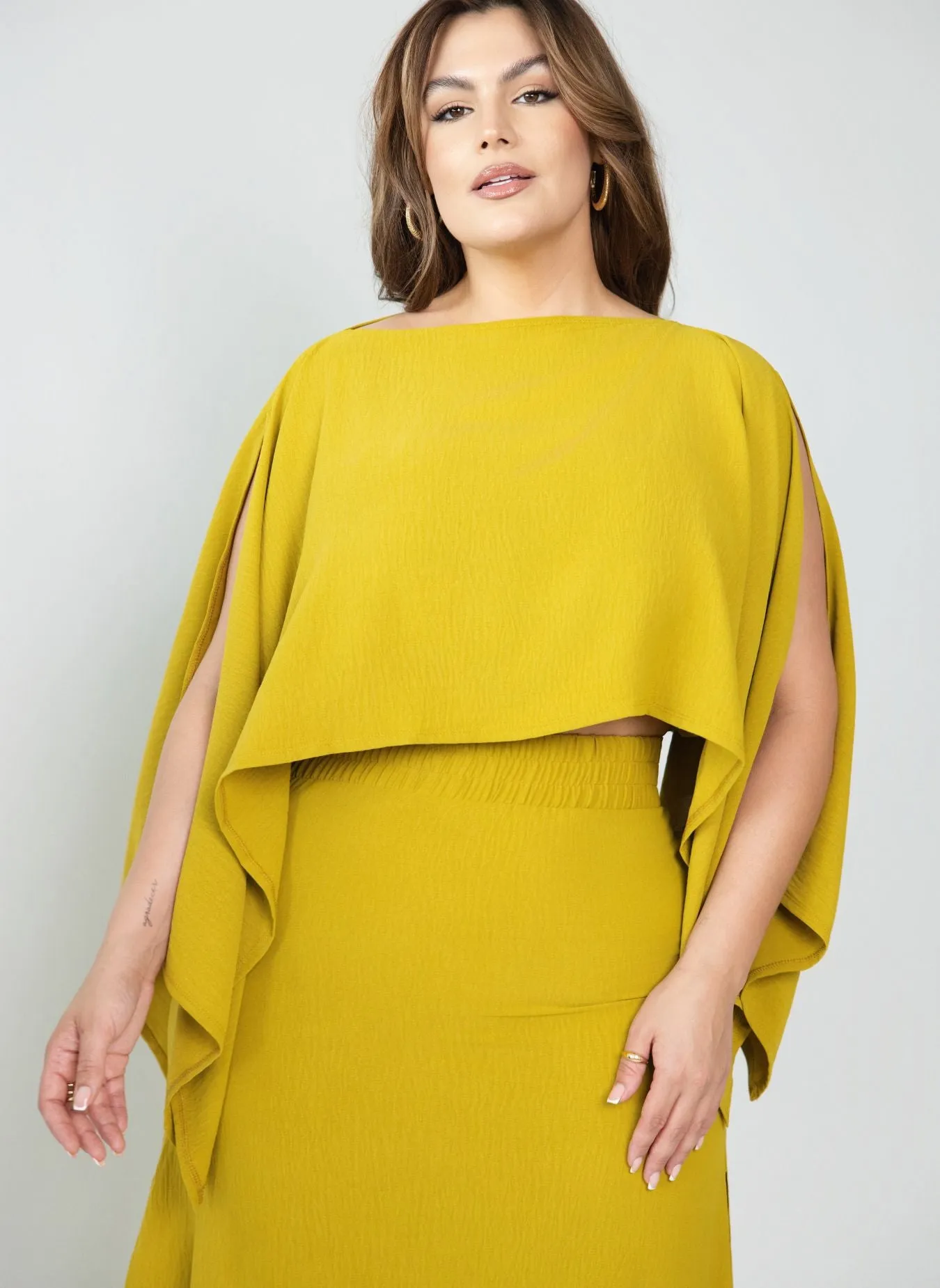 Lily Oversized Kimono Sleeve Blouse w. Tube Top sold by Rebdolls