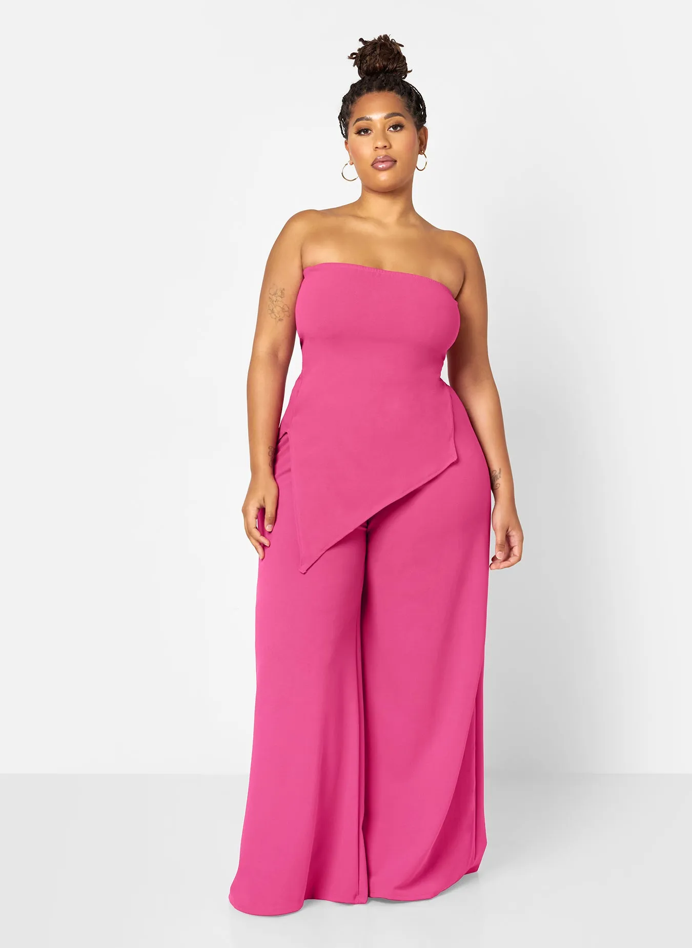 Layla Wide Leg Scuba Pants - Pink sold by Rebdolls product image thumbnail 4