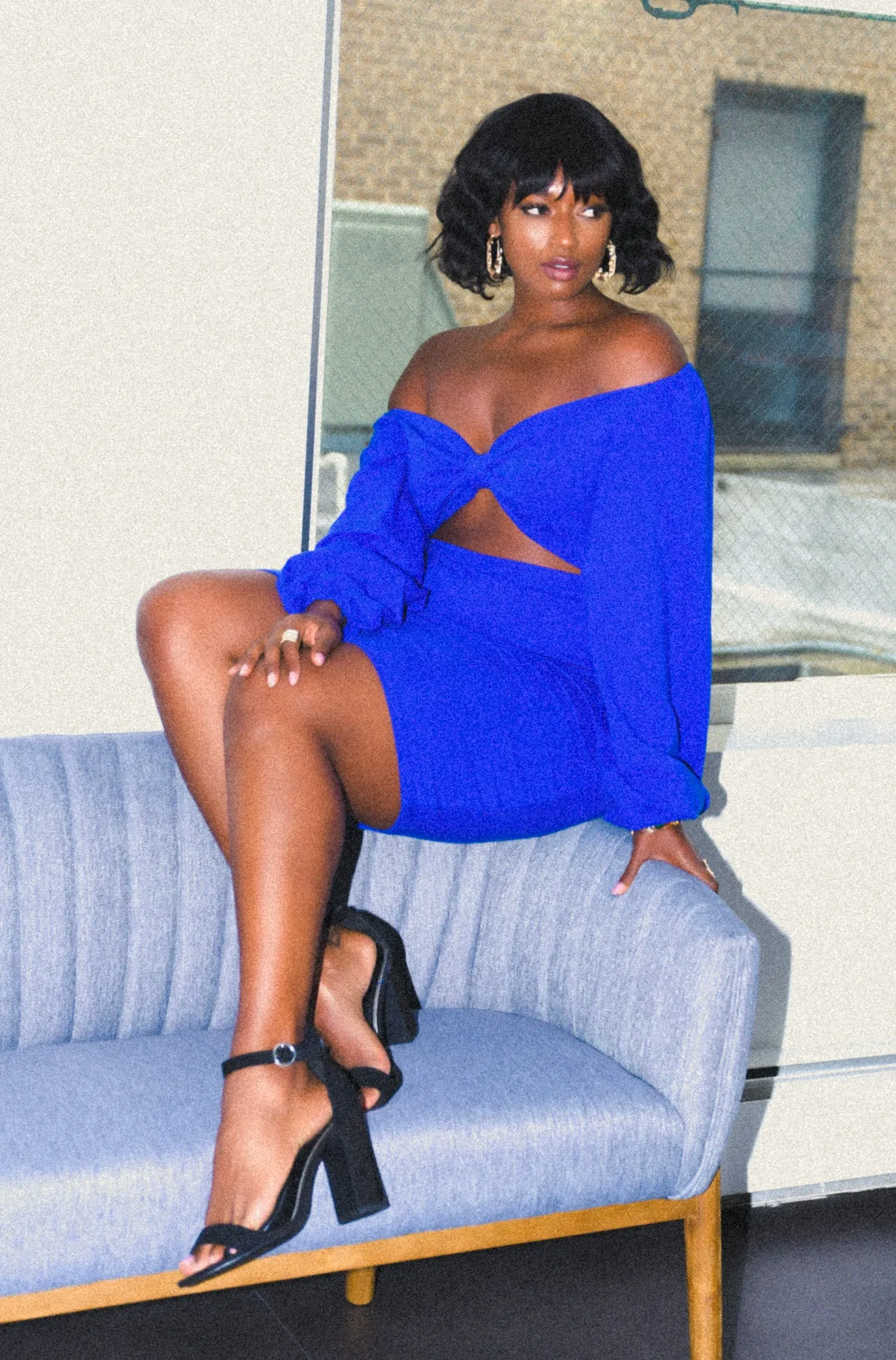 Puff Sleeve Bodycon Mini Dress sold by Rebdolls