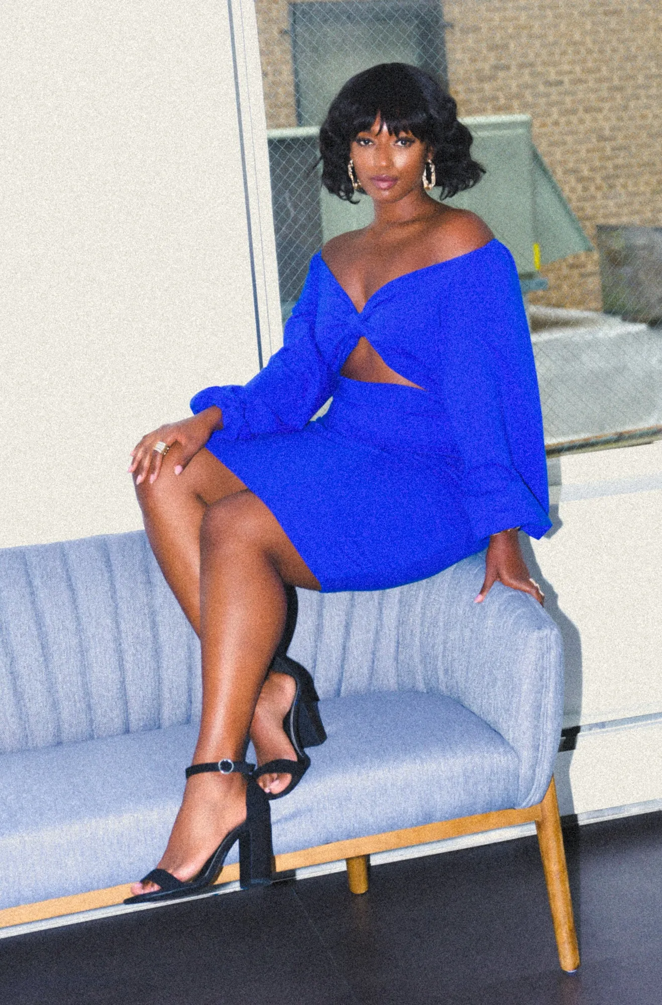 Puff Sleeve Bodycon Mini Dress sold by Rebdolls product image thumbnail 3