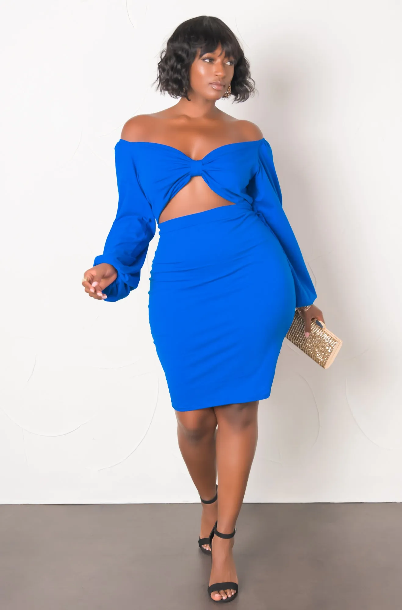 Puff Sleeve Bodycon Mini Dress sold by Rebdolls product image thumbnail 2